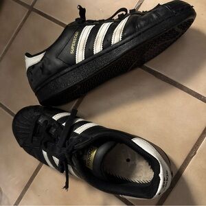 Adidas Superstar Black and White Sneakers